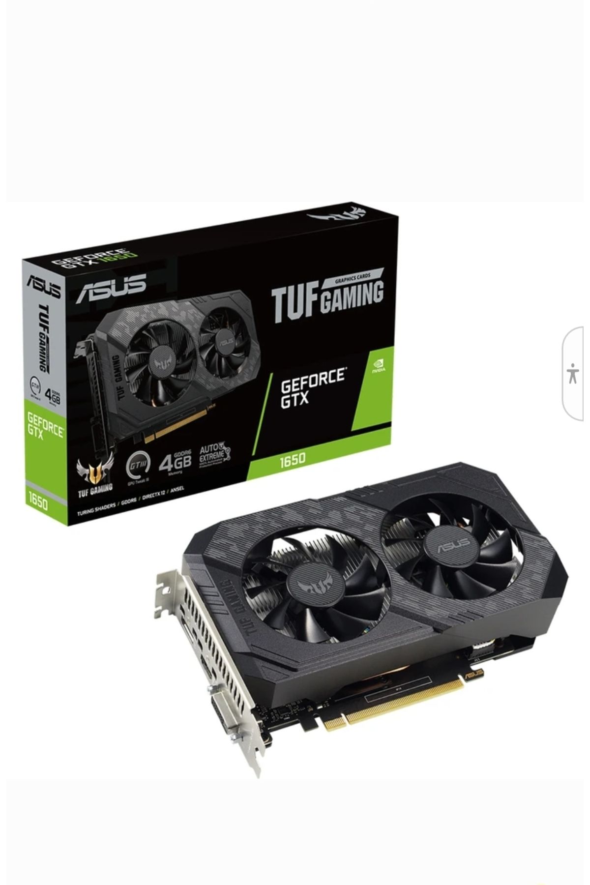 ASUS GTX 1650-4 GB-GDDR6-128 BIT-TUF GAMING-ASUS