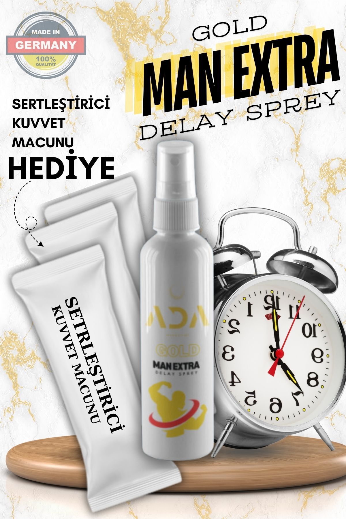 Ada Marketing Plus Man Hızlı Etki Süresine Sahip Sprey Ve Hediye Bitkisel Macun