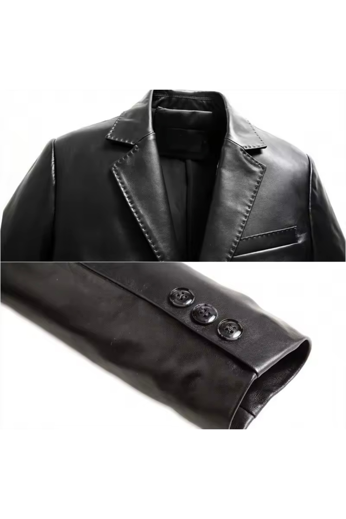 DESAR  CLASSİC ERKEK BLAZER HAKİKİ DERİ CEKET - Görsel 4