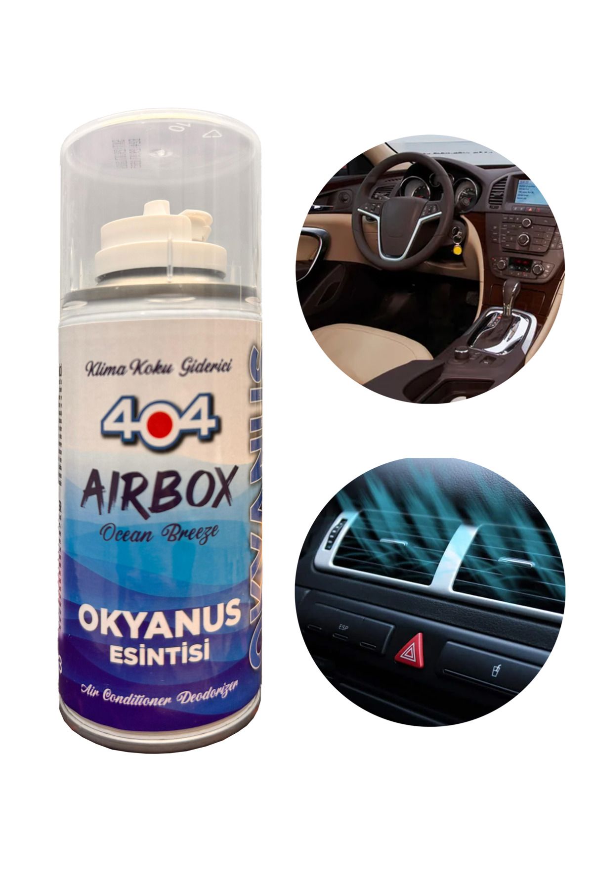 GONDEX 404 Klima Fresh Temizleyici, Klima Koku Giderici, Airbox Klima Temizleyici Okyanus Esintisi 150 ml