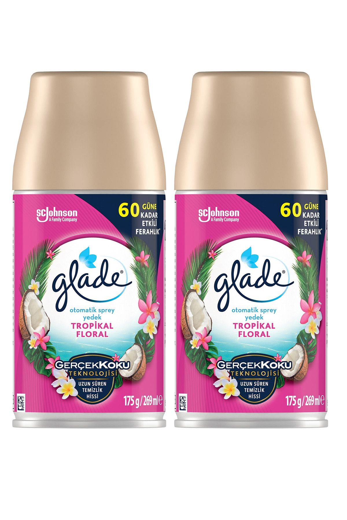 Glade Oda Kokusu Yedek Sprey Tropikal Floral 2 x 269 ml./175gr.