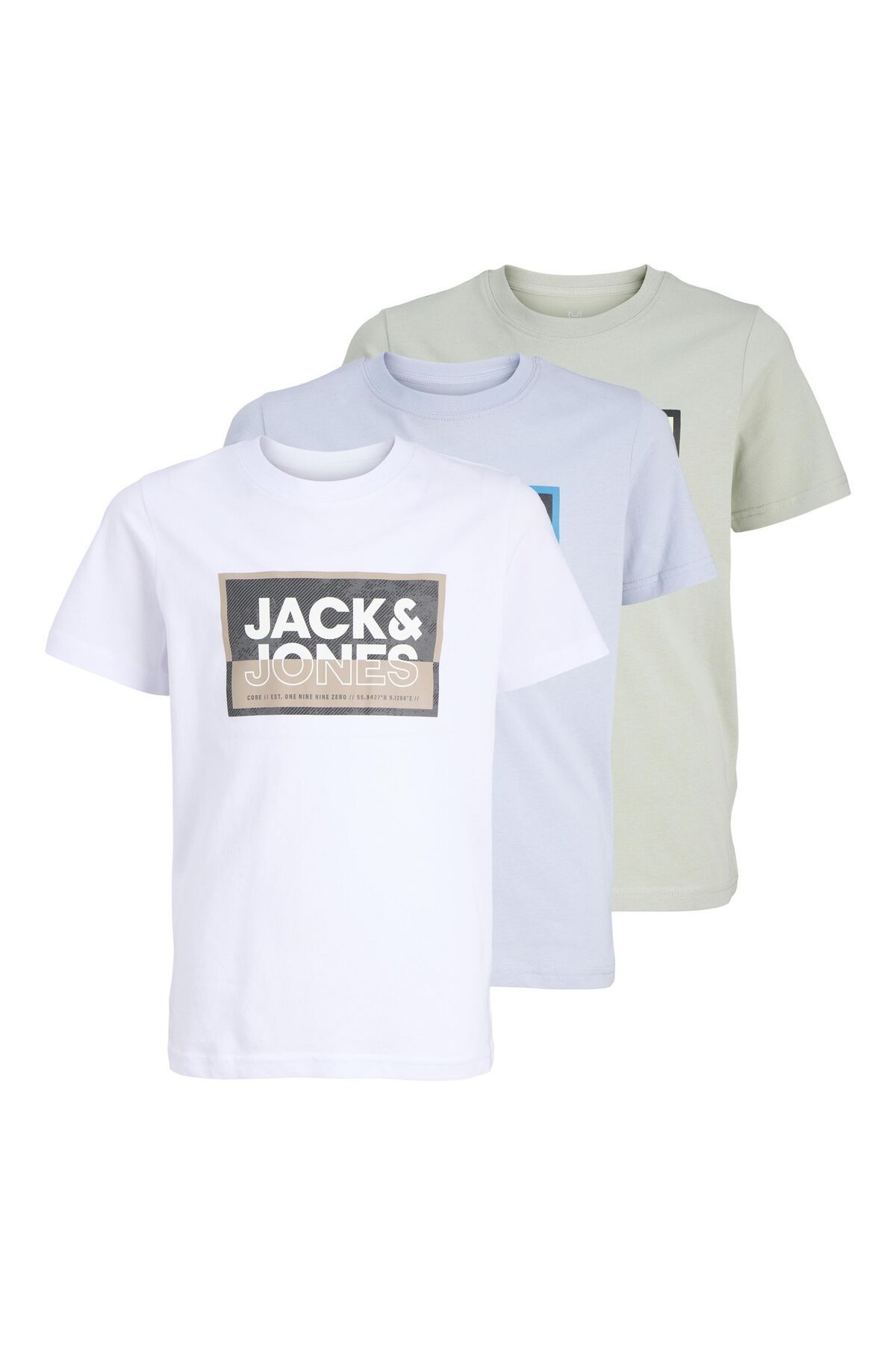 Jack & Jones Junior-T-Shirt 3er-Pack Bedrucktes T-Shirt Junior 2