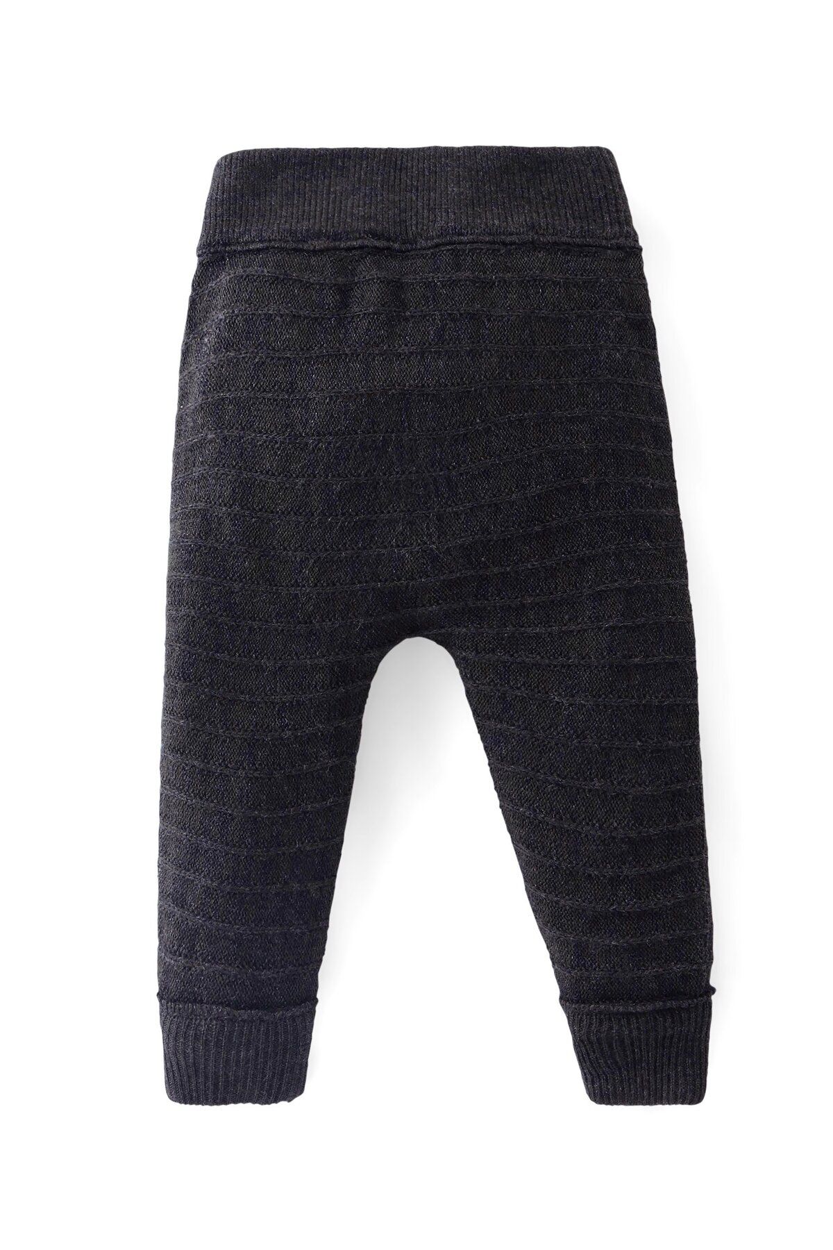 Babyhug-Babyhug Full Length Fleece & Woollen Pant with Text Print Solid Colour - Grey 2