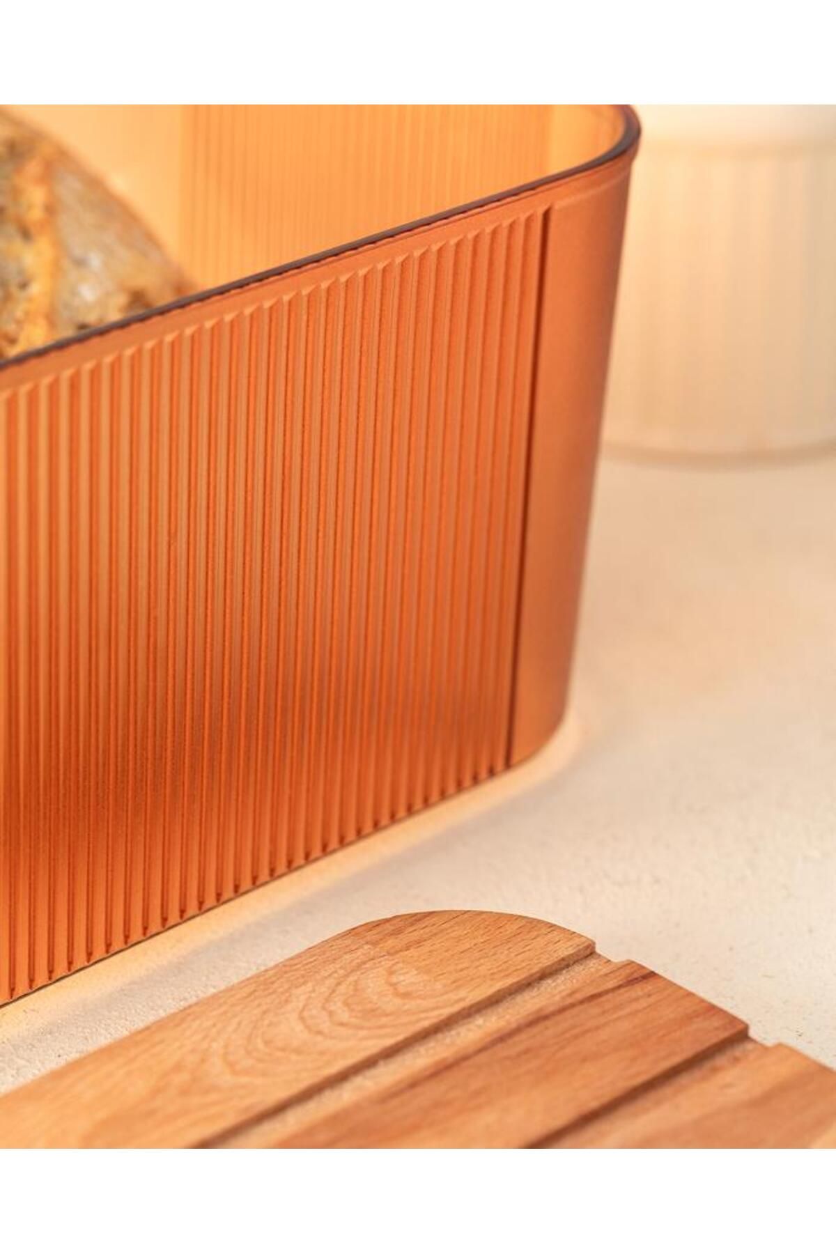 SnapBox-Dove Striped Amber Bread Box 4