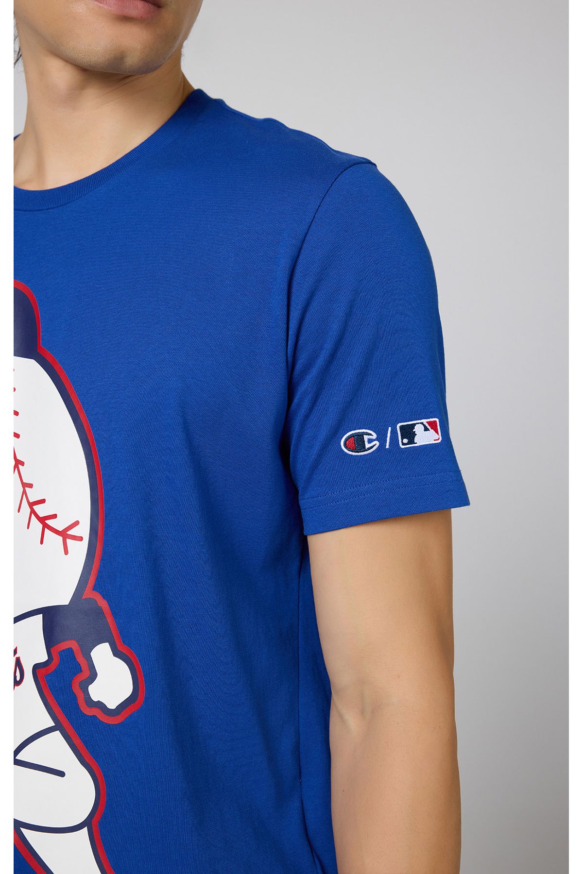 تی شرت آبی مردانه خدمه MLB اورجینال Champion