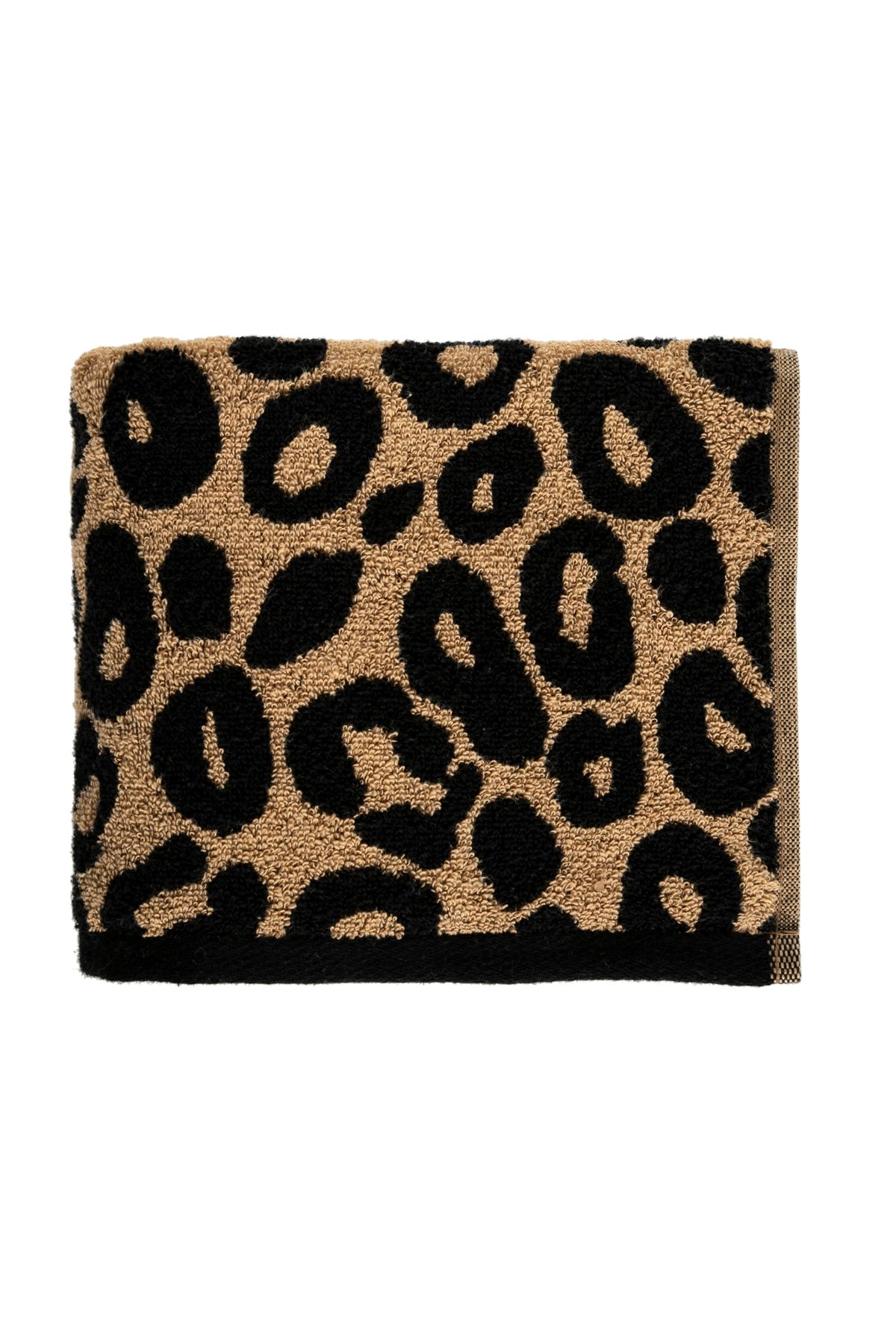 Mudo Home-Benedict Beige Leopard Patterned Face Towel - 50x80 3