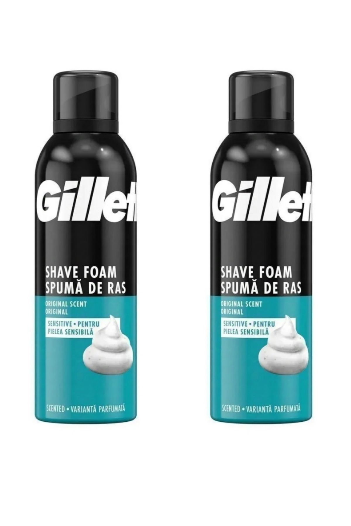 Gillette Tıraş Köpüğü Shave Foam Sensitive Traş Köpüğü 200 mlx2ADET