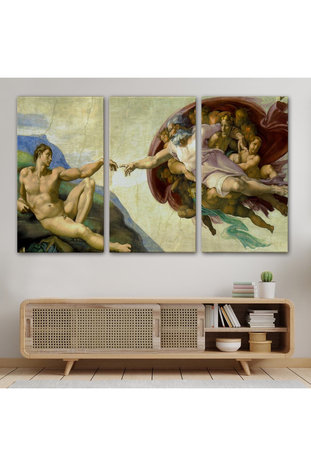 Ademin Yaratılışı Kanvas Tablosu - The Creation Of Adam görsel 3