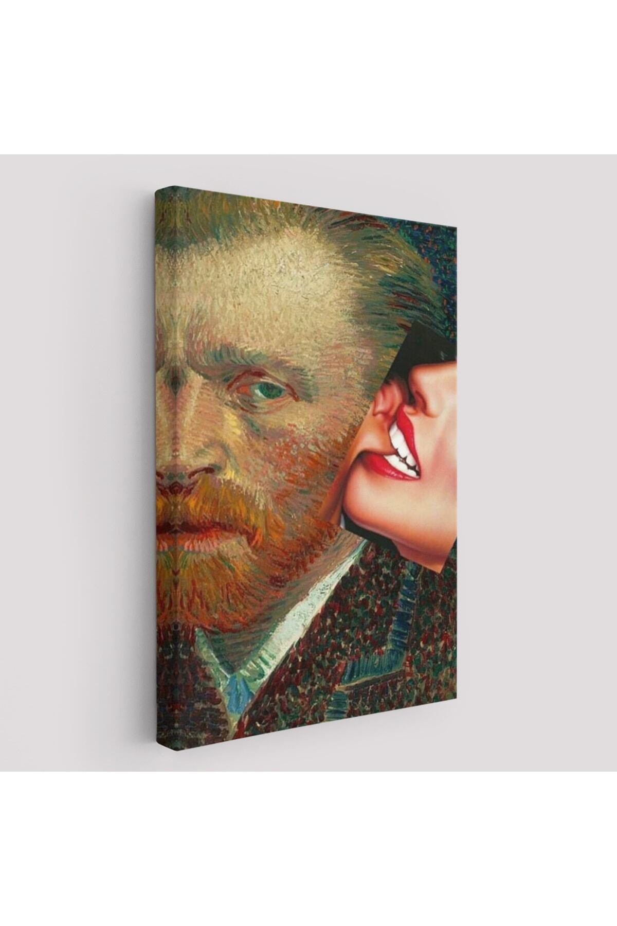 Vincent Van Gogh Kulağını Isıran Kadın Pop Art Kanvas Tablo