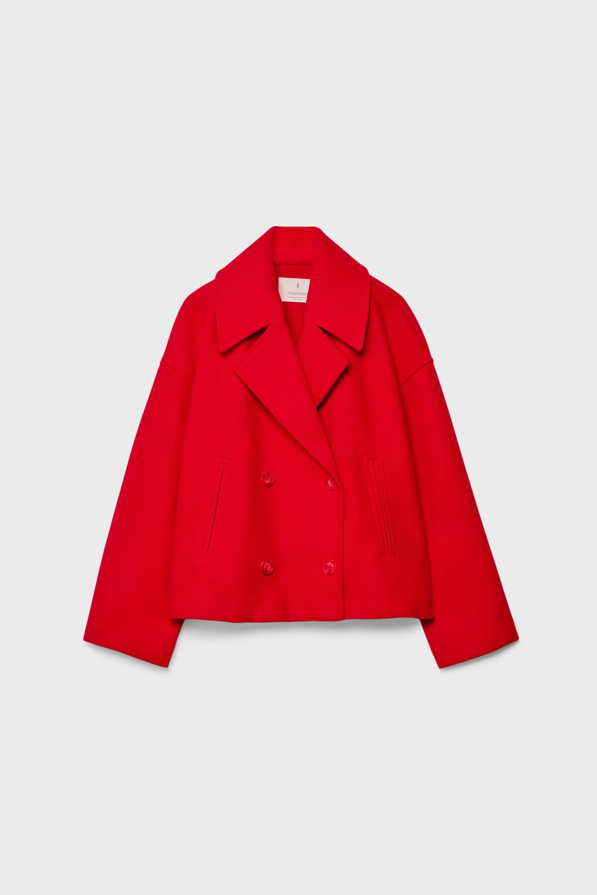 Stradivarius-Short double-breasted coat 5