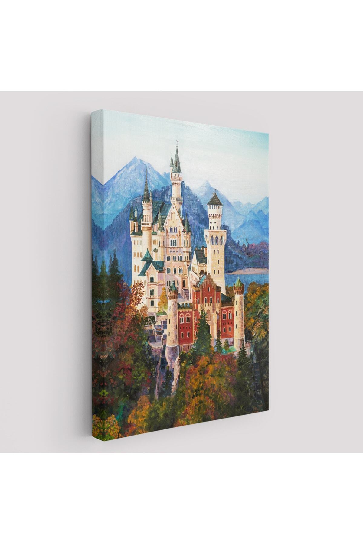 Bavyera Almanya Neuschwanstein Kalesi Kanvas Tablo