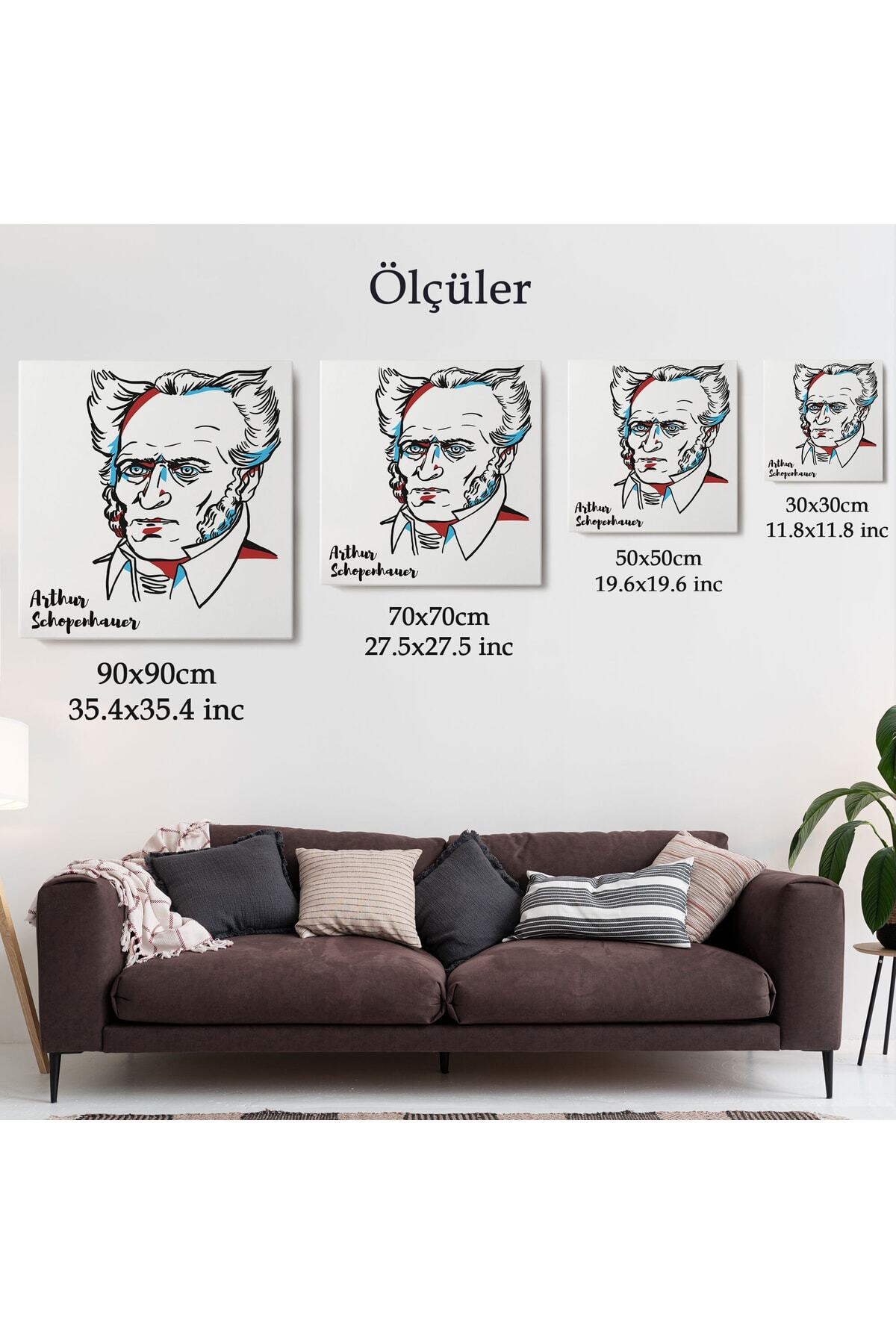 Arthur Schopenhauer Dekoratif Kanvas Tablo görsel 6