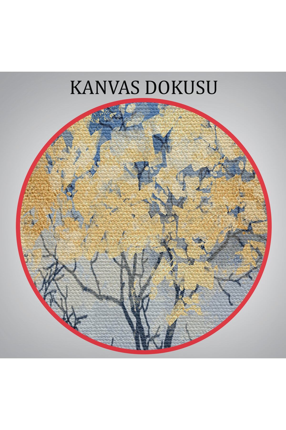 Geceyarısı Orman Manzarazı Yağlıboya Görünüm Dekoratif Kanvas Duvar Tablosu görsel 7