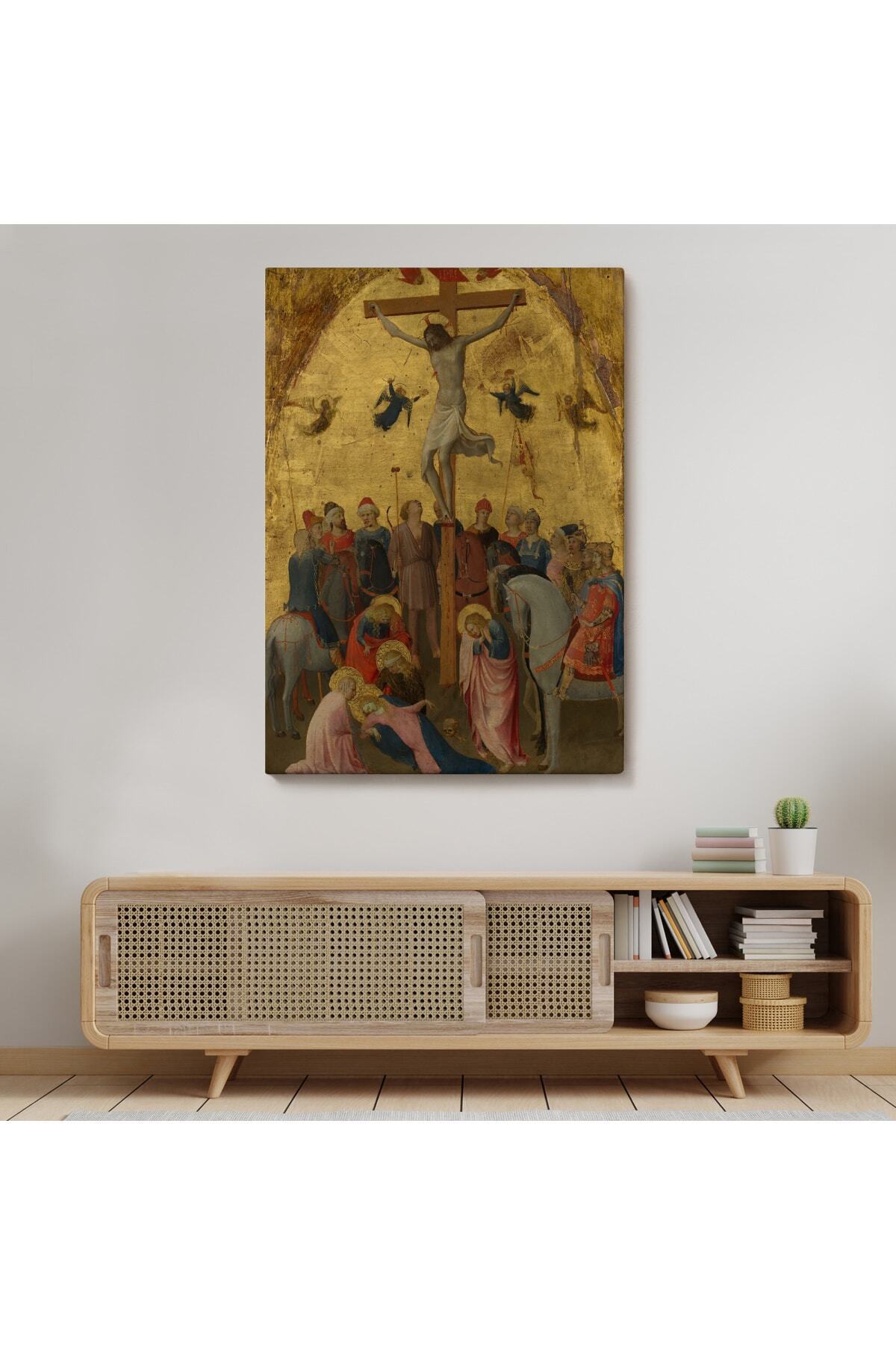 Fra Angelico Çarmıha Geriliş Kanvas Tablosu, Çaucifixion Jesus Christ görsel 7