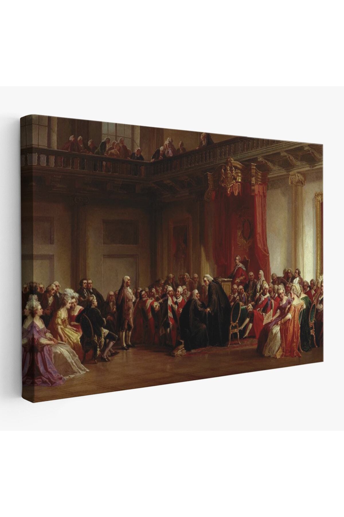 Benjamin Franklin Danışma Meclisi Huzuruna Çıkıyor Kanvas Tablosu