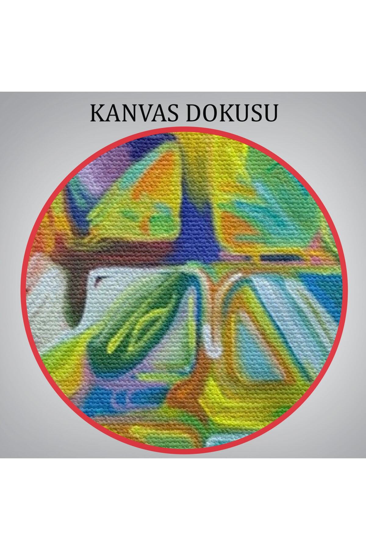 Renkli Buz Cam Kanvas Tablo görsel 6