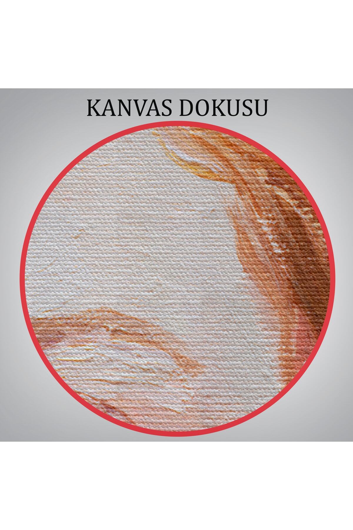 Kızıl Saçlı Kadın Yağlıboya Görünüm Dekoratif Kanvas Duvar Tablosu görsel 6