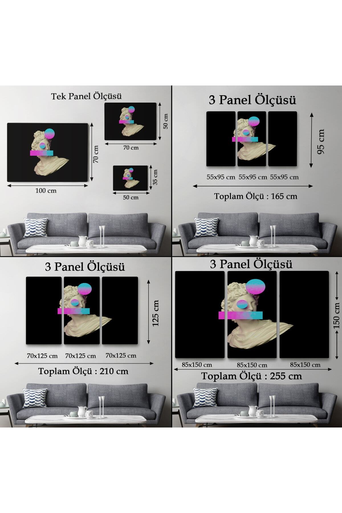 Vaporwave Tarzı Çağdaş Sanat Kanvas Tablo görsel 5