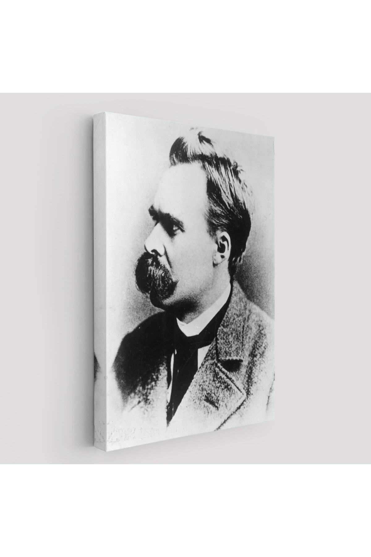 Friedrich Nietzsche Siyah Beyaz Dekoratif Kanvas Tablo