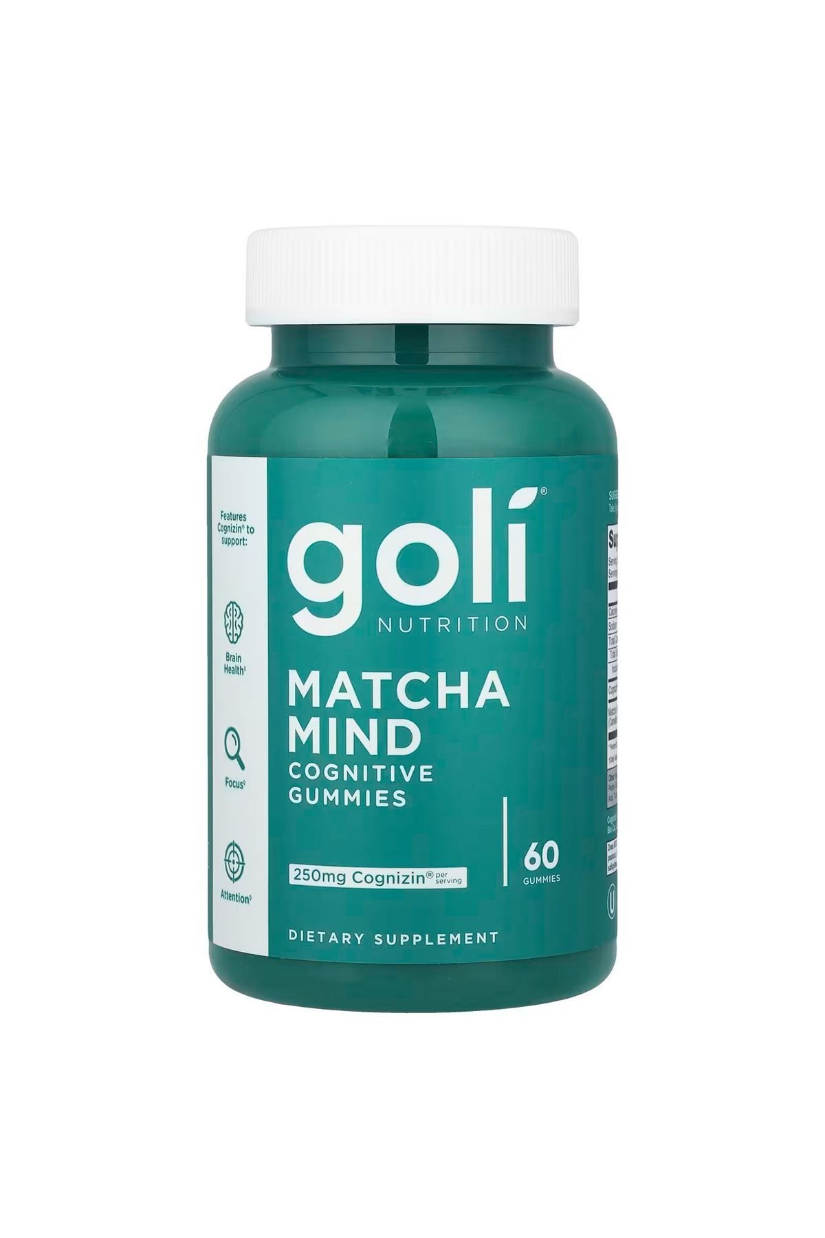 GOLİ Matcha Mind Cognıtıve Gummies, 60 Gummies