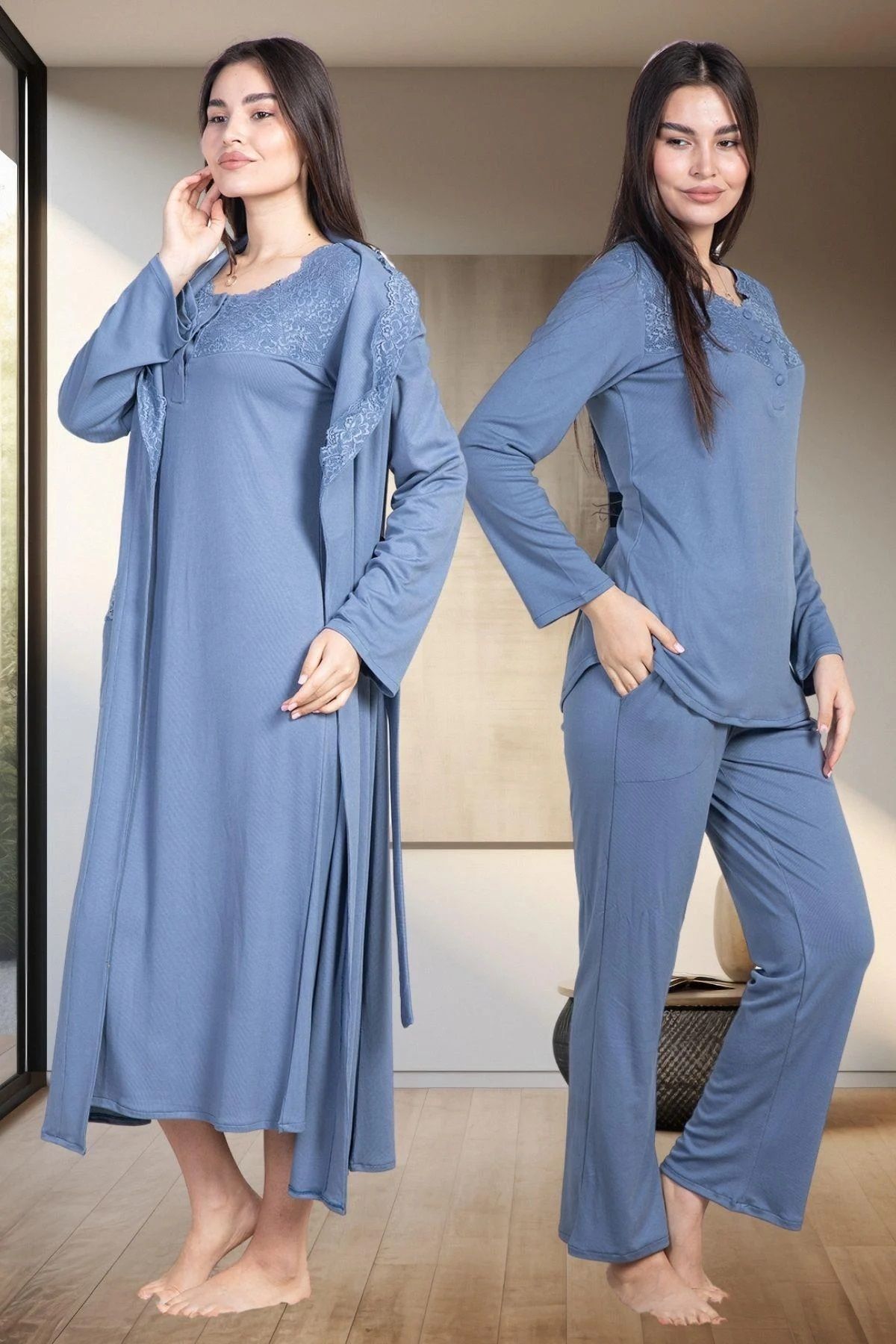 ByLohusa-Indigo Maternity Maternity Set 1