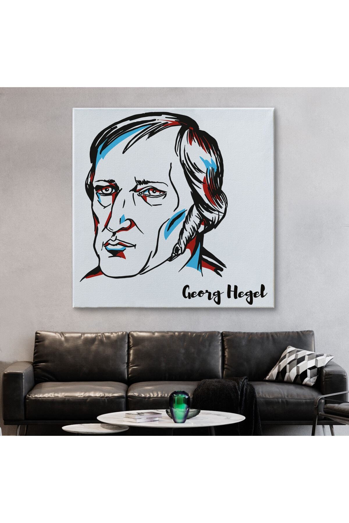 Georg Wilhelm Friedrich Hegel Dekoratif Kanvas Tablo görsel 2