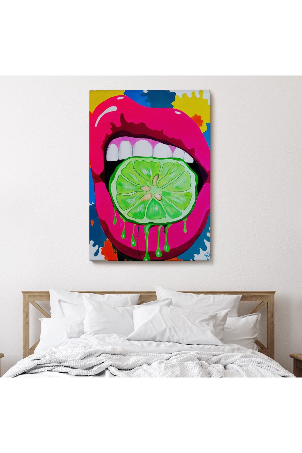 Pop Art, Sokak Sanatı Renkli Dekoratif Duvar Tablosu görsel 7