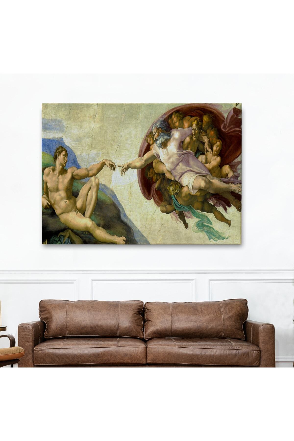 Ademin Yaratılışı Kanvas Tablosu - The Creation Of Adam görsel 2