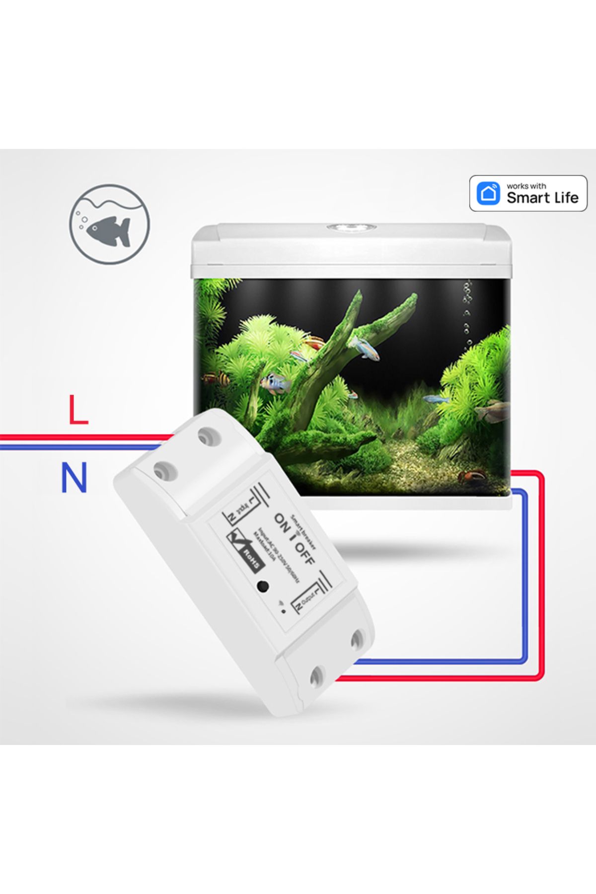 Choice-يستخدم عالميًا 110 فولت 1 عصابة Tuya Wifi Smart Switch Wireless Remote Switch Cutter Domotic LED Light C 3