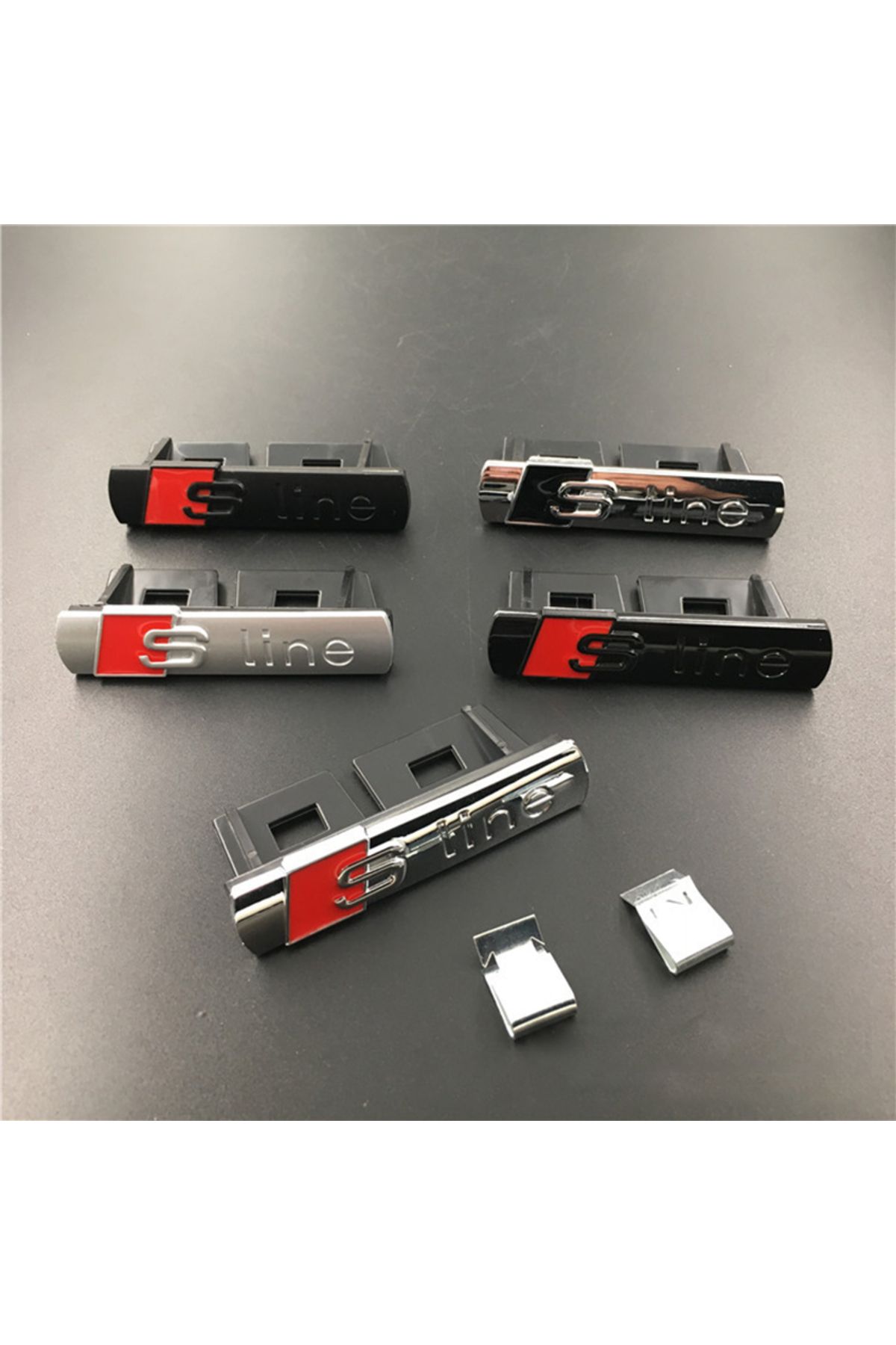 Choice-Car Emblem Grill Front Hood Badge Grille Auto S Line Badge Car Body Decoration Sticker for Audi S... 3
