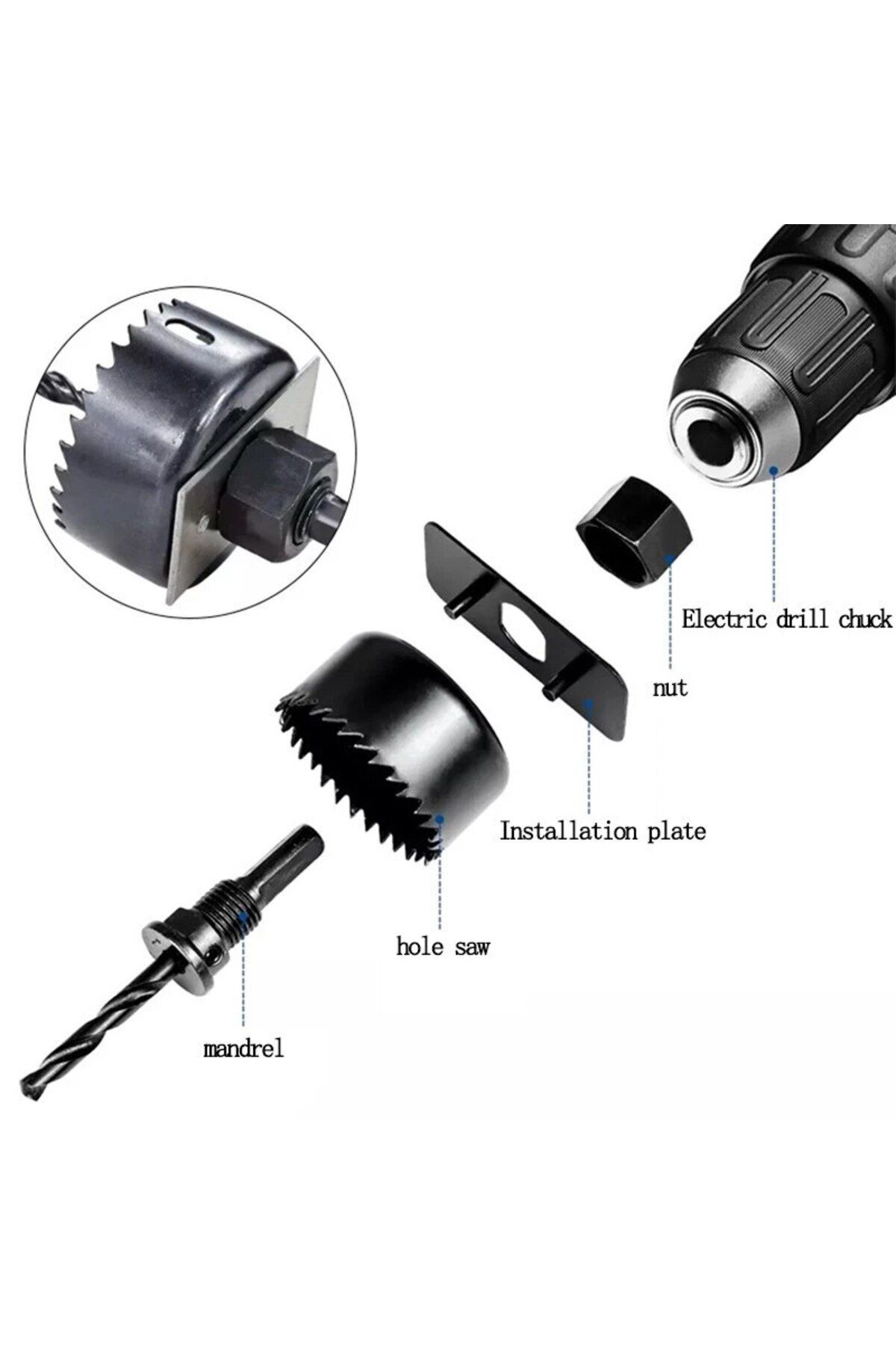 Choice-3PC Hole Saw Gypsum Board Hole Opener 32-54mm Ceiling Drilling Tool 6PC Bubble Shell Assembly Set 3