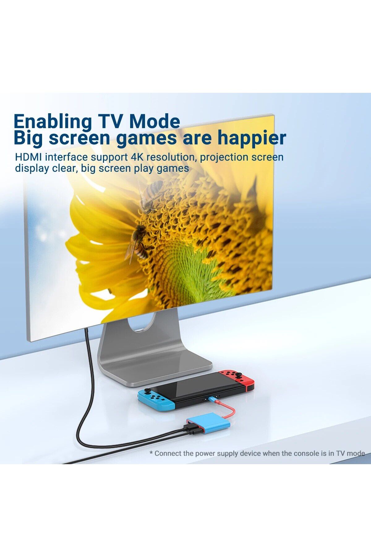 Choice-Blue And Red Portable Switch Tv Dock 3 In 1 Usb-c Game Hub With 4k Hdmi,usb3.0(5GBPS) ,pd 100w Ports 3