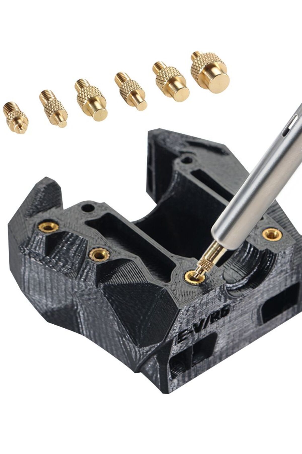 Choice-Heat Insert Nut Iron Tip M2 M3 M4 M5 M6 M8 Brass Thread Embedded Kit Heat Insertion Tool for Plas... 8