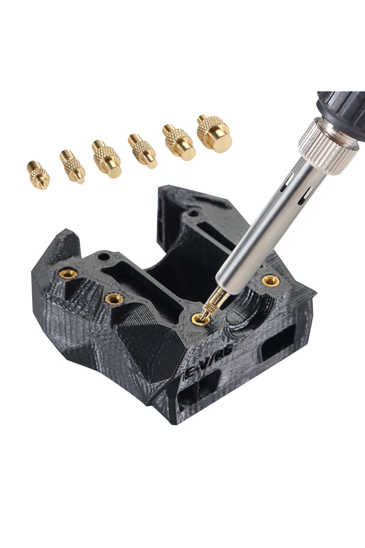 Choice-Heat Insert Nut Iron Tip M2 M3 M4 M5 M6 M8 Brass Thread Embedded Kit Heat Insertion Tool for Plas... 3