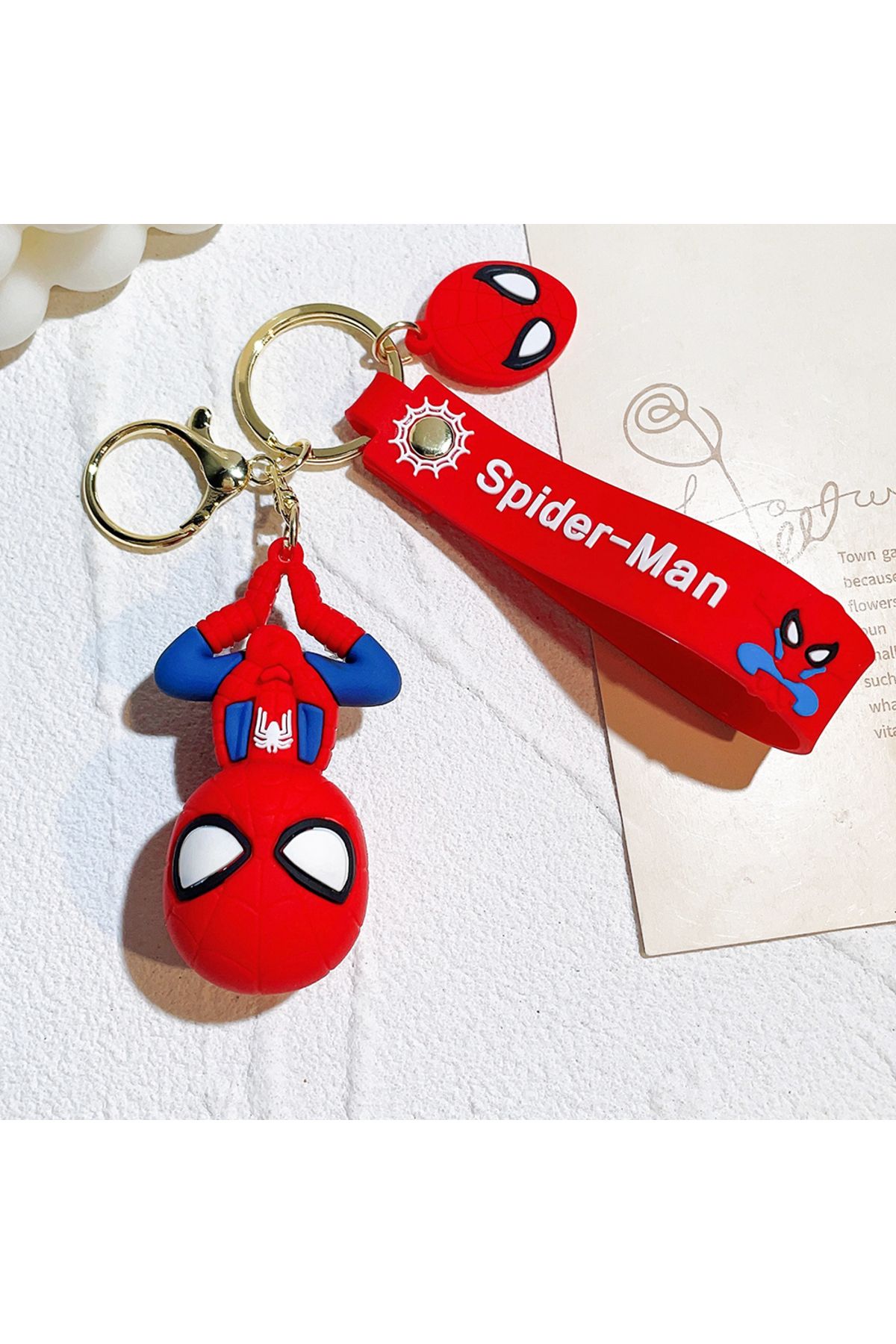 Choice-22 Superhero Spiderman Keychains Cartoon Spider Man Doll Keyrings Avengers Anime Figure Pendant Keyh 1