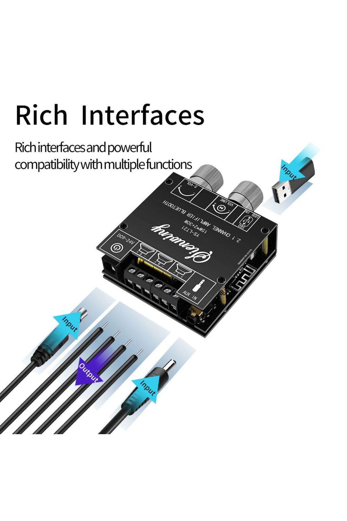 Choice-YS-LT21 Bluetooth Digital Amplifier Board Module 2.1 Stereo Dual Channel 15W+15W+30W With High An... 6
