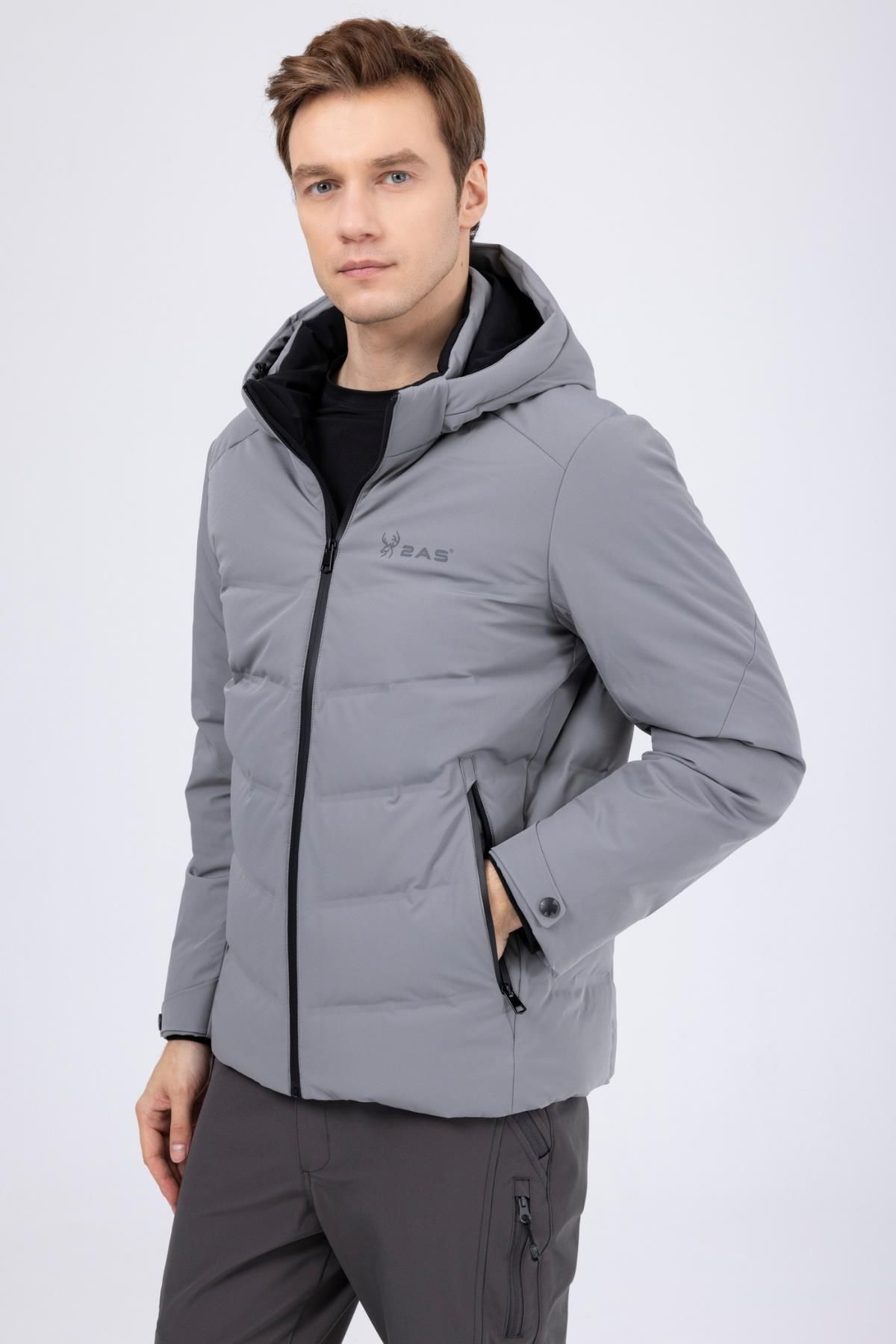 2AS-Araluen Gray Men's down Jacket 2