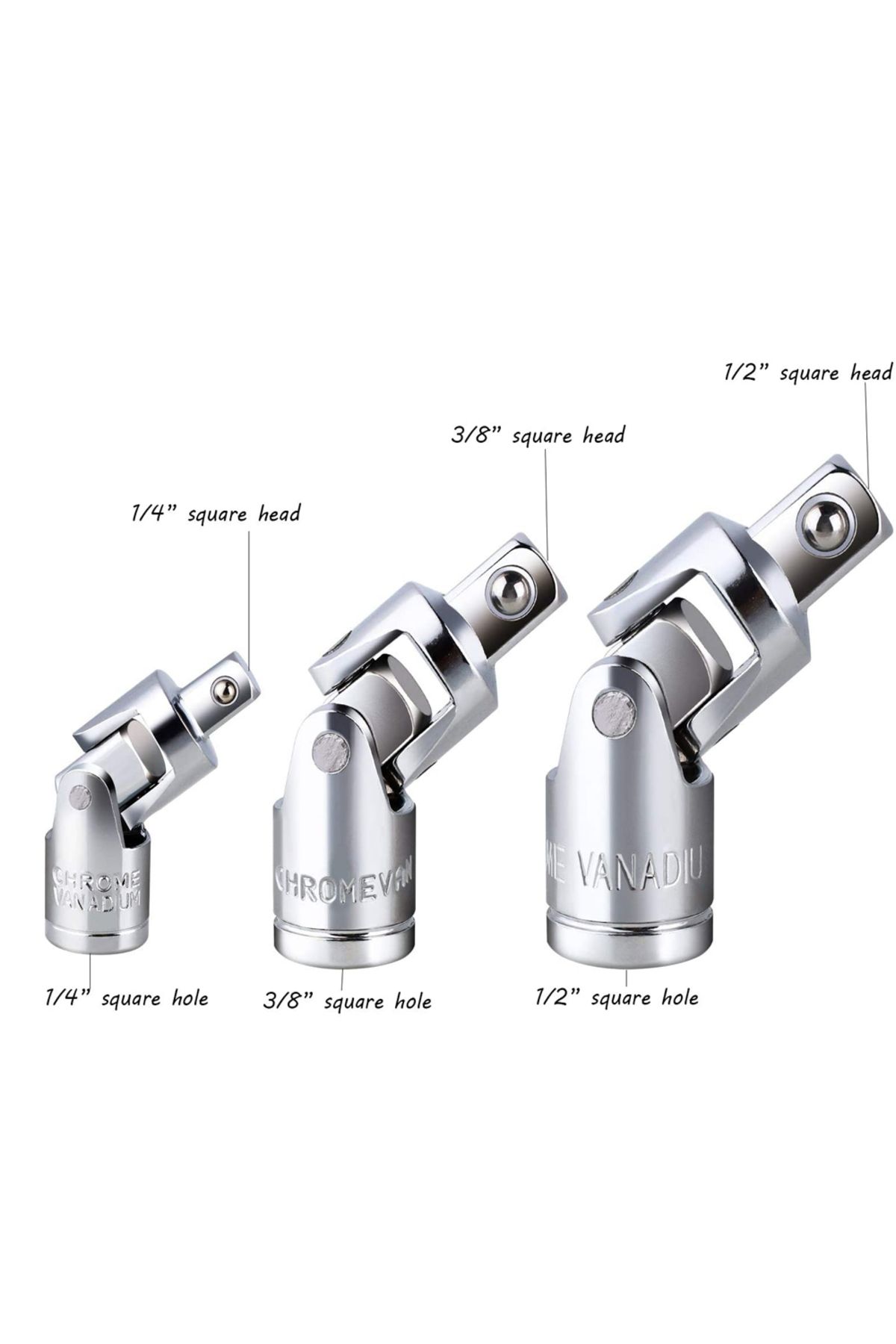 ASDTODW-Universal Joint Set Ratchet Angle Extension Bar Socket Adapter Manual and Pneumatic Bendable Adap... 4