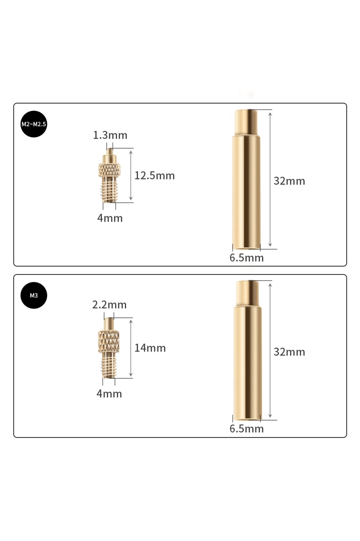 Choice-Heat Insert Nut Iron Tip M2 M3 M4 M5 M6 M8 Brass Thread Embedded Kit Heat Insertion Tool for Plas... 4