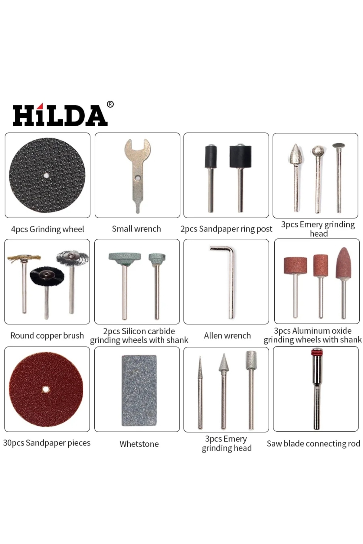 Choice-HILDA Rotary Tool Accessories for Easy Cutting Grinding Sanding Carving and Polishing Tool Combin... 6