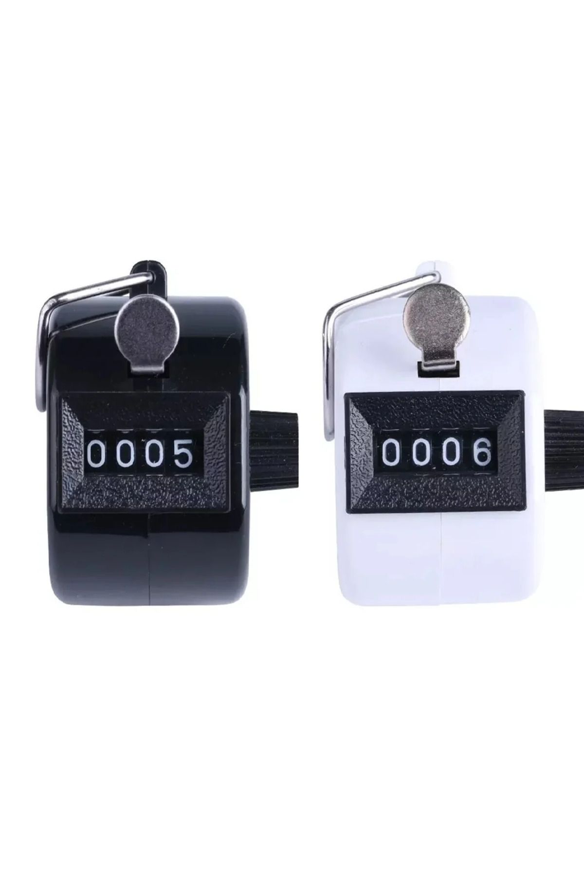 Choice-Blackwhite2pcs Handheld 4 Digital Tally Counter Mechanical Manual Palm Clicker Number Count Assorted 1