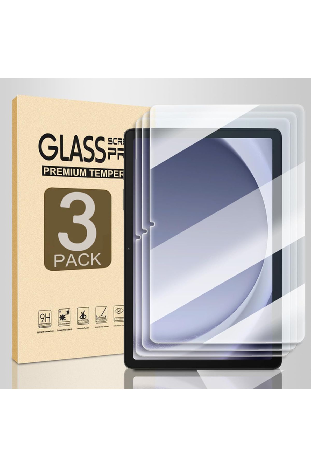 Choice-3pcs A9 Plus X210 3pcs Screen Protector Tempered Glass For Samsung Galaxy Tab A9 Plus A8 A7 Lite X21 8