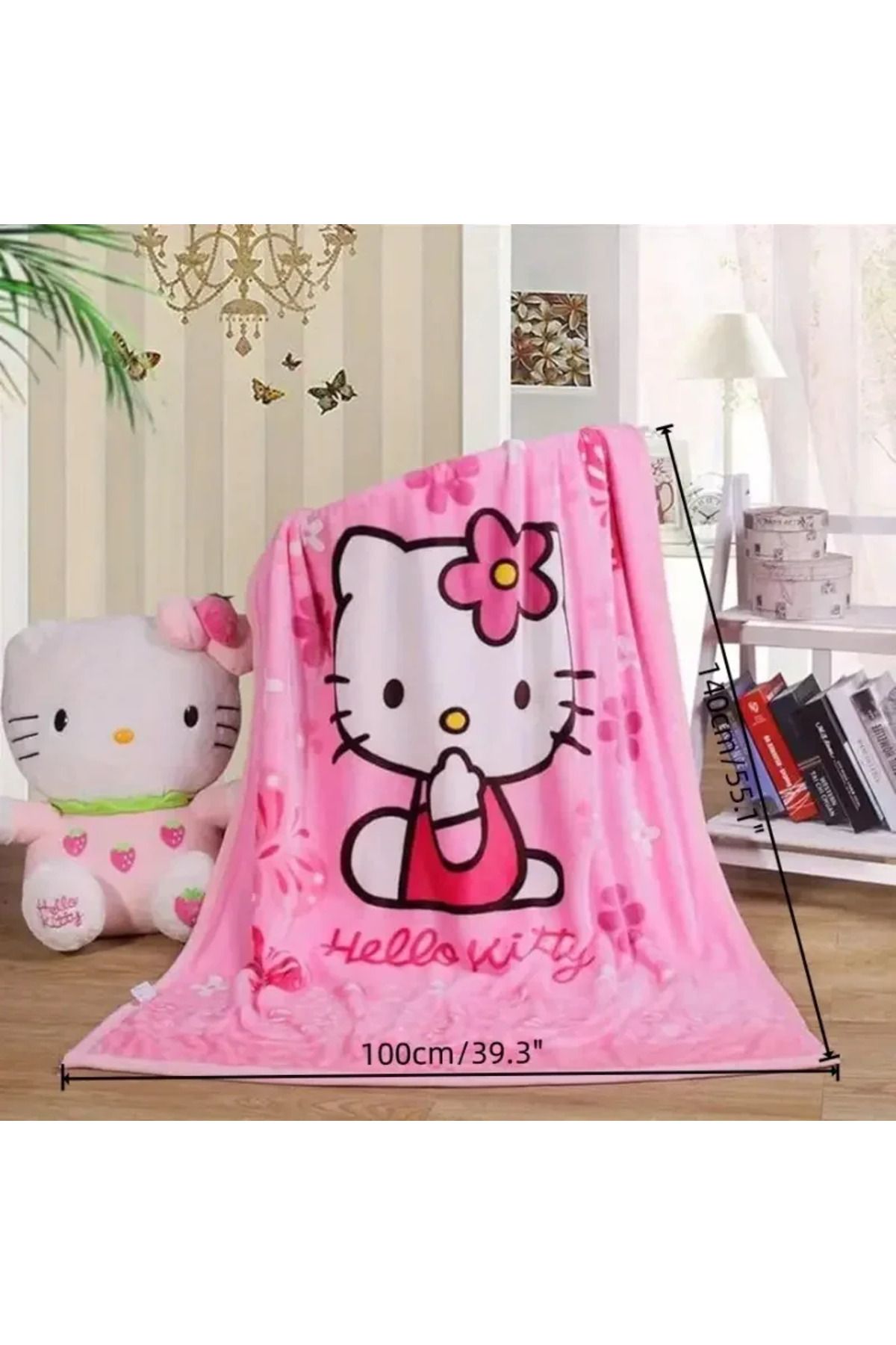 Choice-100x140cm KT Sanrio Hello Kitty Plush Blanket Bed Sheet Children Adult Soft Blankets Cartoon Aircond 1