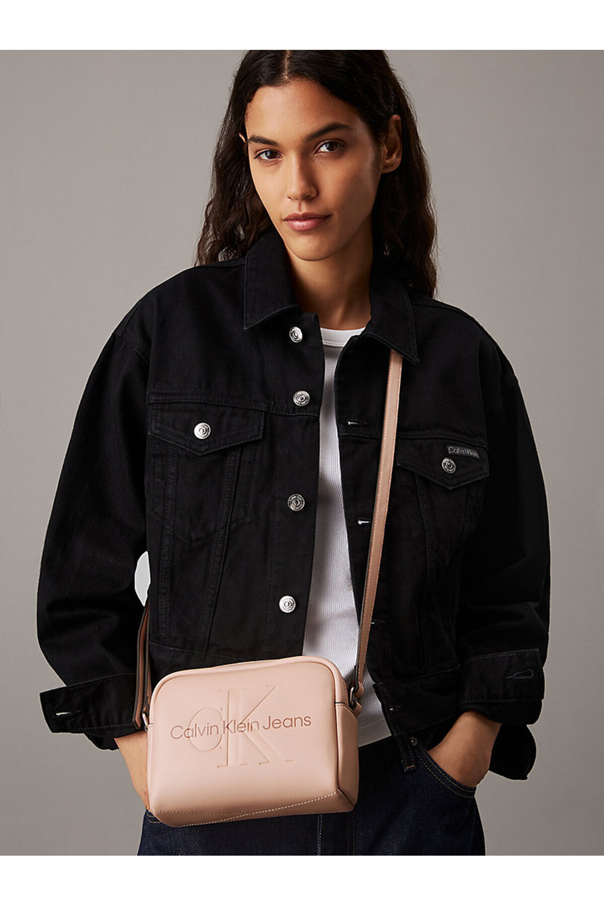 Calvin Klein-Women's Brand Logo Shoulder Strap Compartment Casual Pink Shoulder Bag K60K 612220 -0Jx 3