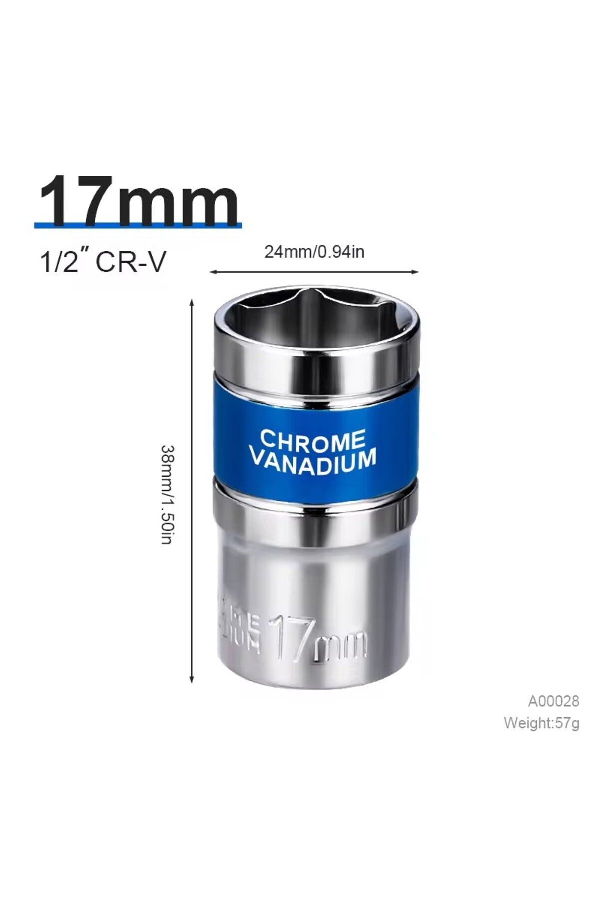 NIUXIANG-17mm 8-32mm 1/2" Drive Deep Impact Socket Set Drive Metric Wrench Socket Deep Impact Socket Pneumati 1