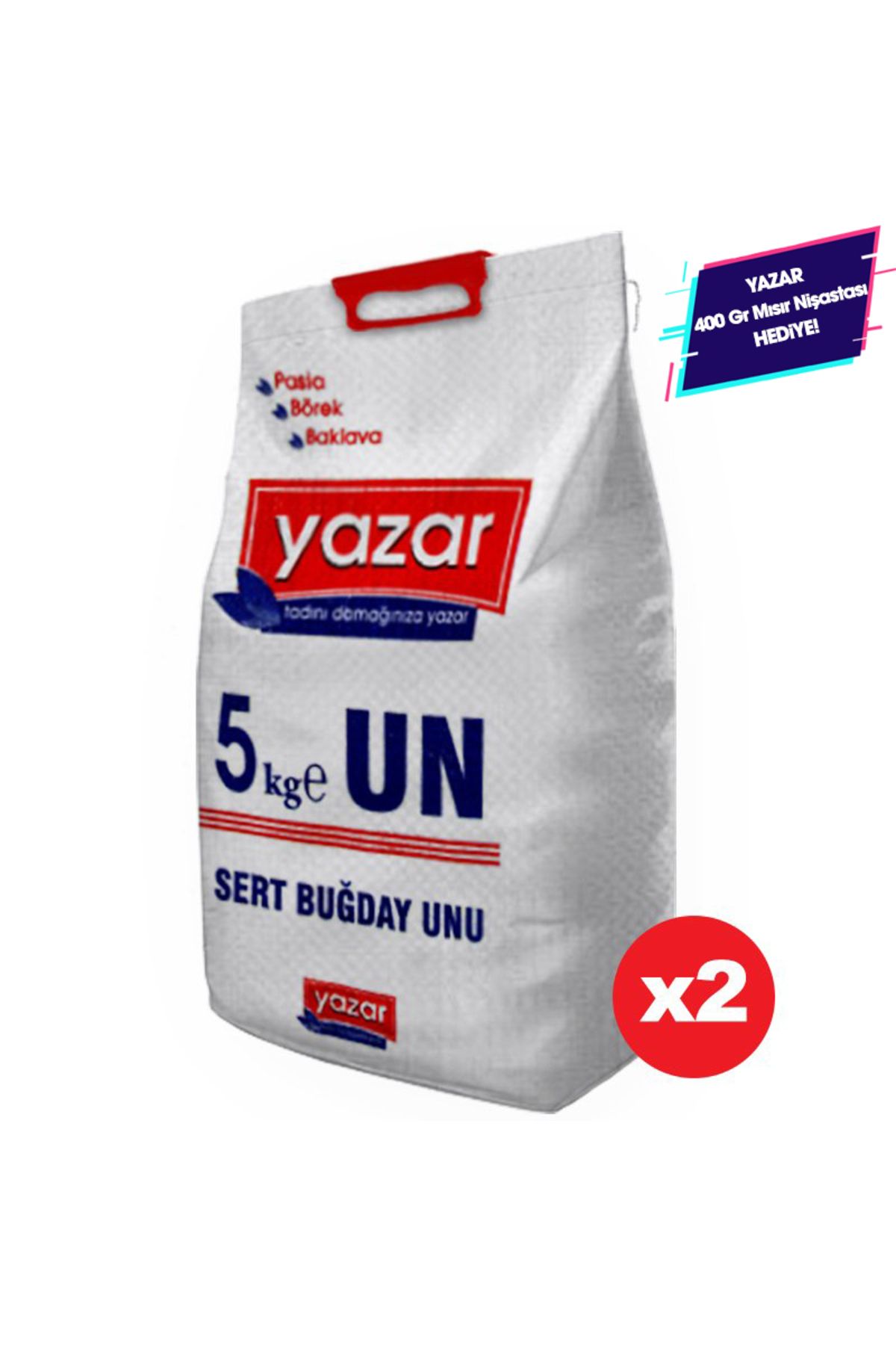 YAZAR Baklavalık Böreklik Pastalık Çok Amaçlı Un 5 Kg X 2 Paket