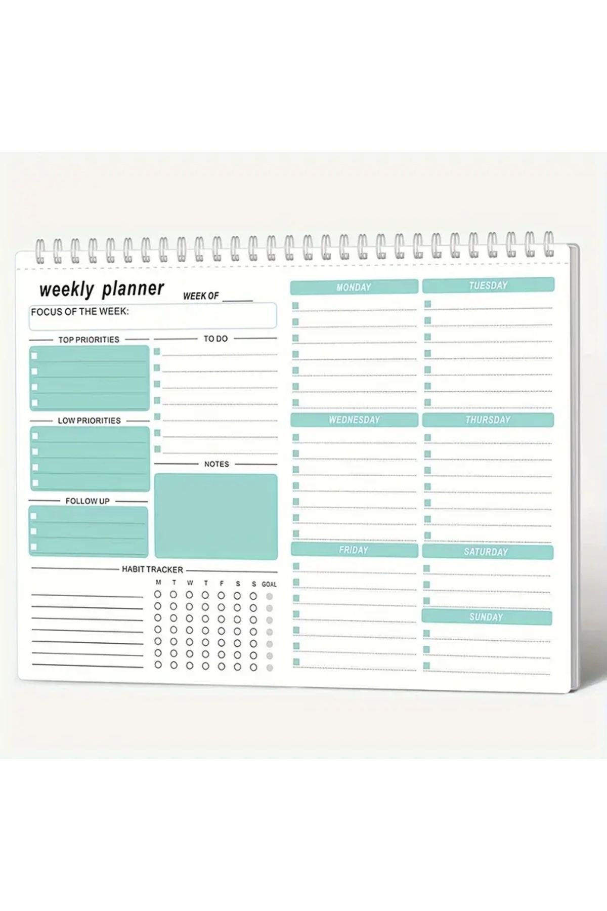 Choice-Style 1 1pc Weekly Goals Schedule Planner To Do List Notebook Calendars Organize 1