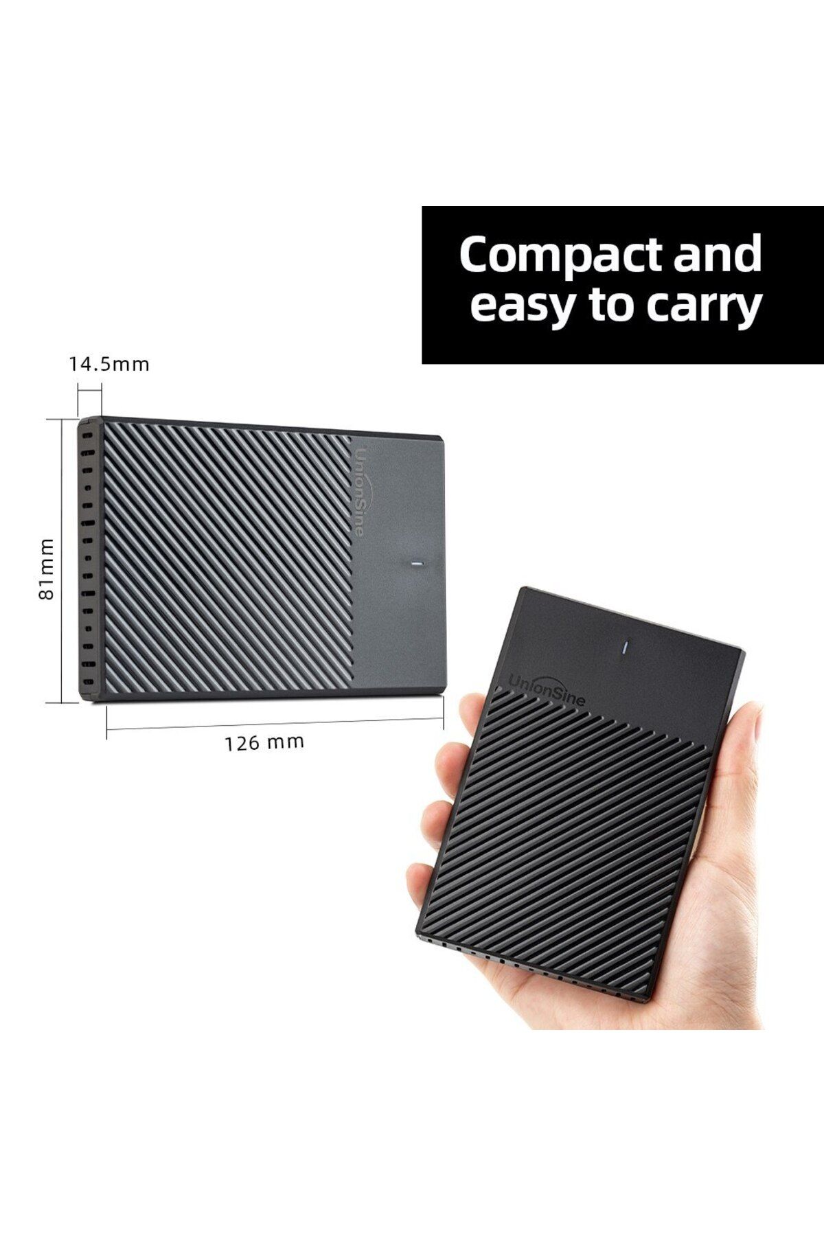 UnionSine-Hdd Case 2.5inch Usb3.0 Hdd Enclosure 2.5inch Serial Port Sata Ssd Support 6tb For Seag... 6