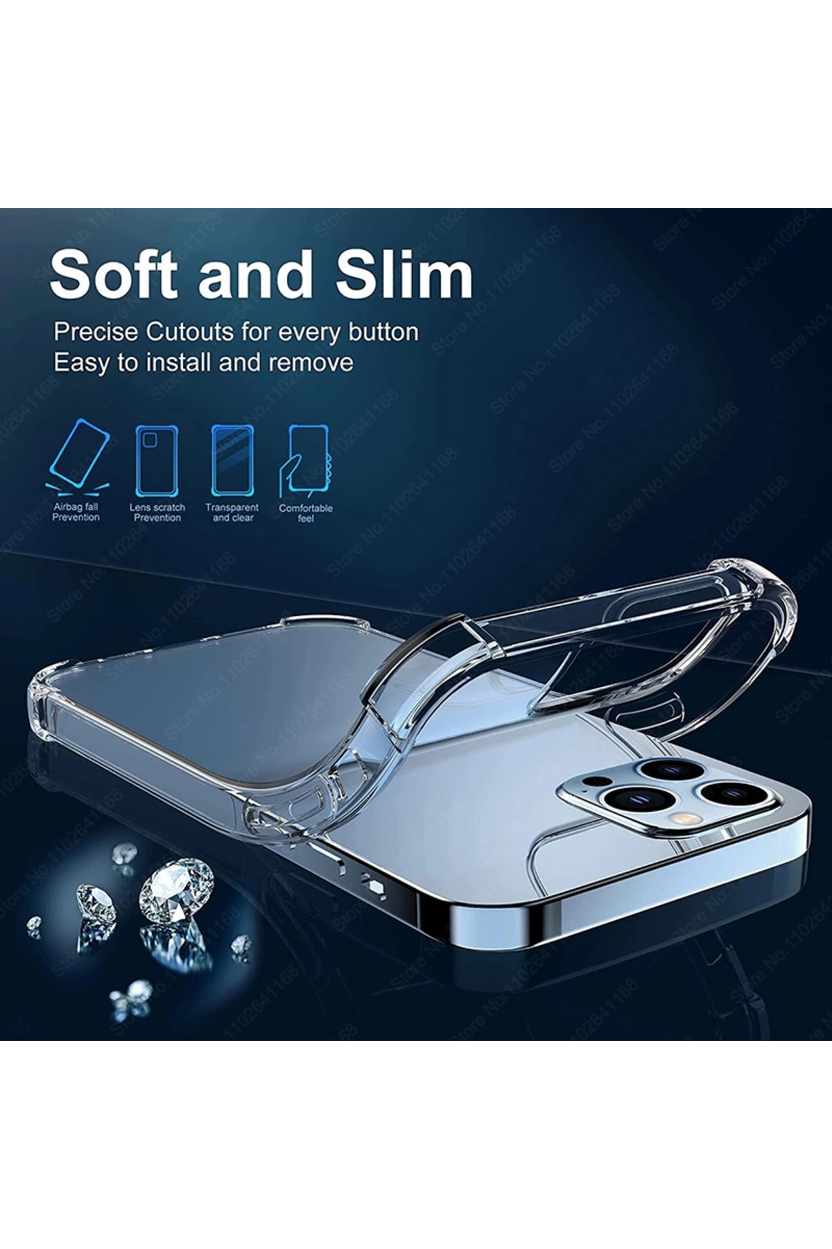 Choice-حافظة هاتف شفافة مقاومة للصدمات فاخرة لهاتف آيفون 16 15 13 12 11 14 برو ماكس ميني XR XS 8 بلس من السيليكون... 5