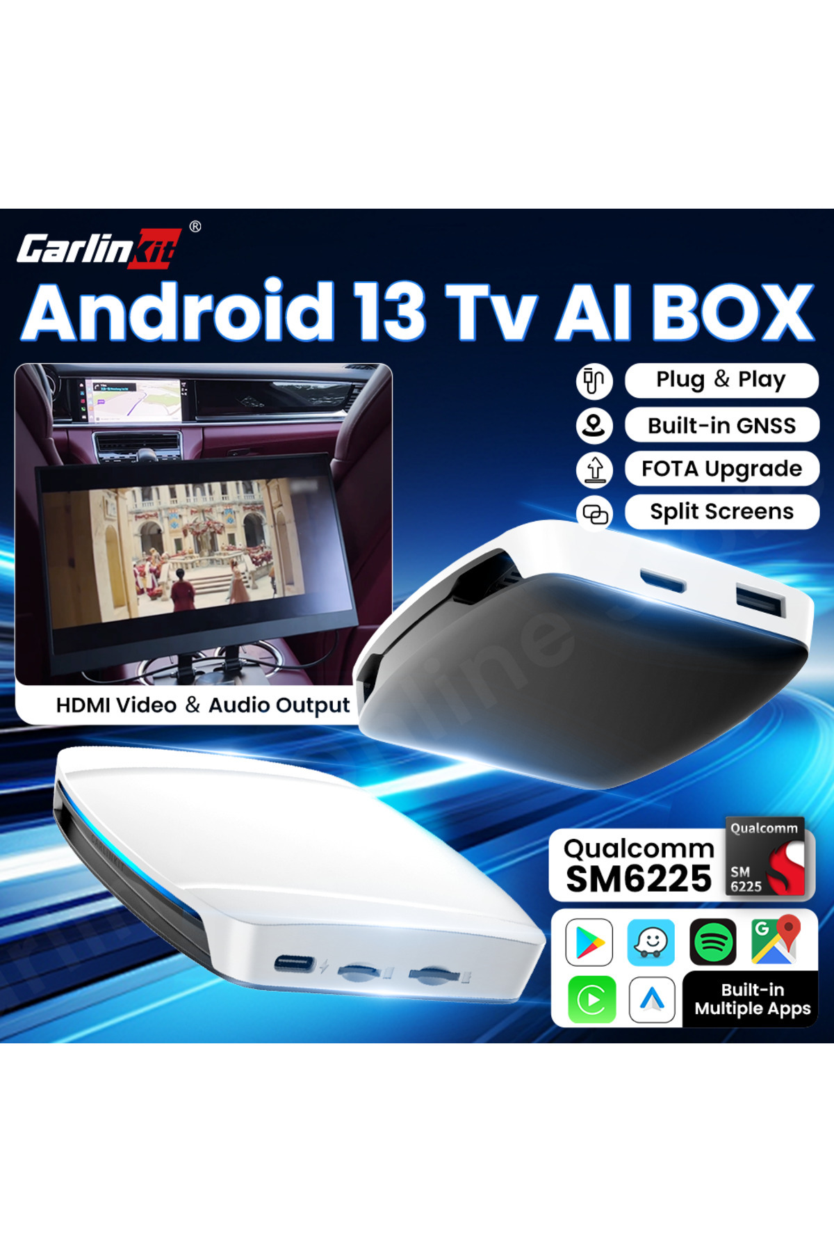 Choice Carlinkit UHD Android 13 Tv Box Qualcomm SM6225 8 Core